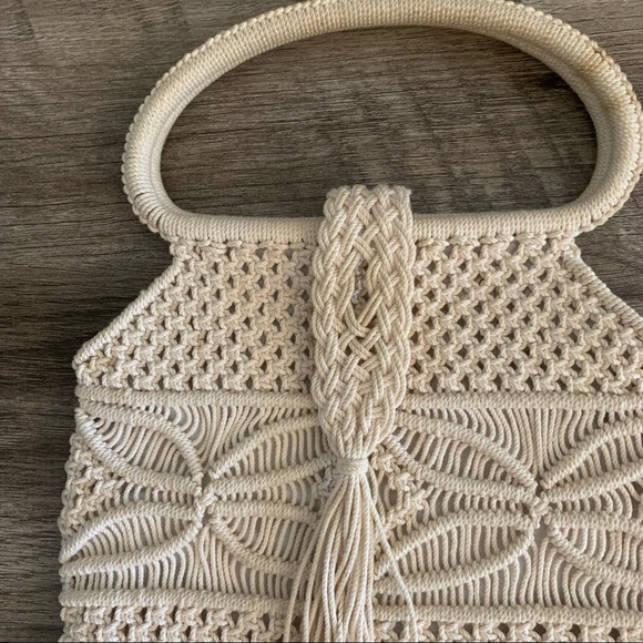 Handmade Crochet Woven Hand Held Bag Purse - Picture 3 of 10